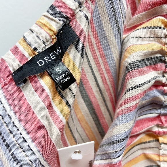 DREW Linen Blend Strapless Jumpsuit Sz S - Picture 5 of 8